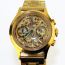 Skeleton gold-plated chronograph watch - Skeleton gold-plated chronograph watch