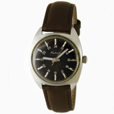 Часы "Raketa USSR" коричневые в хромированном корпусе 