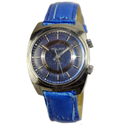 Часы с будильником "POLJOT" синие POLJOT alarm clock blue